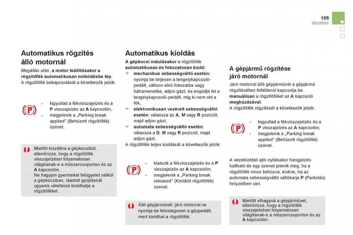 Citroen DS5 Kezelesi utmutato / page 111