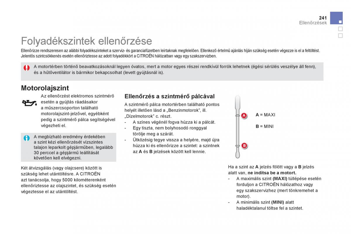 Citroen DS5 Kezelesi utmutato / page 243