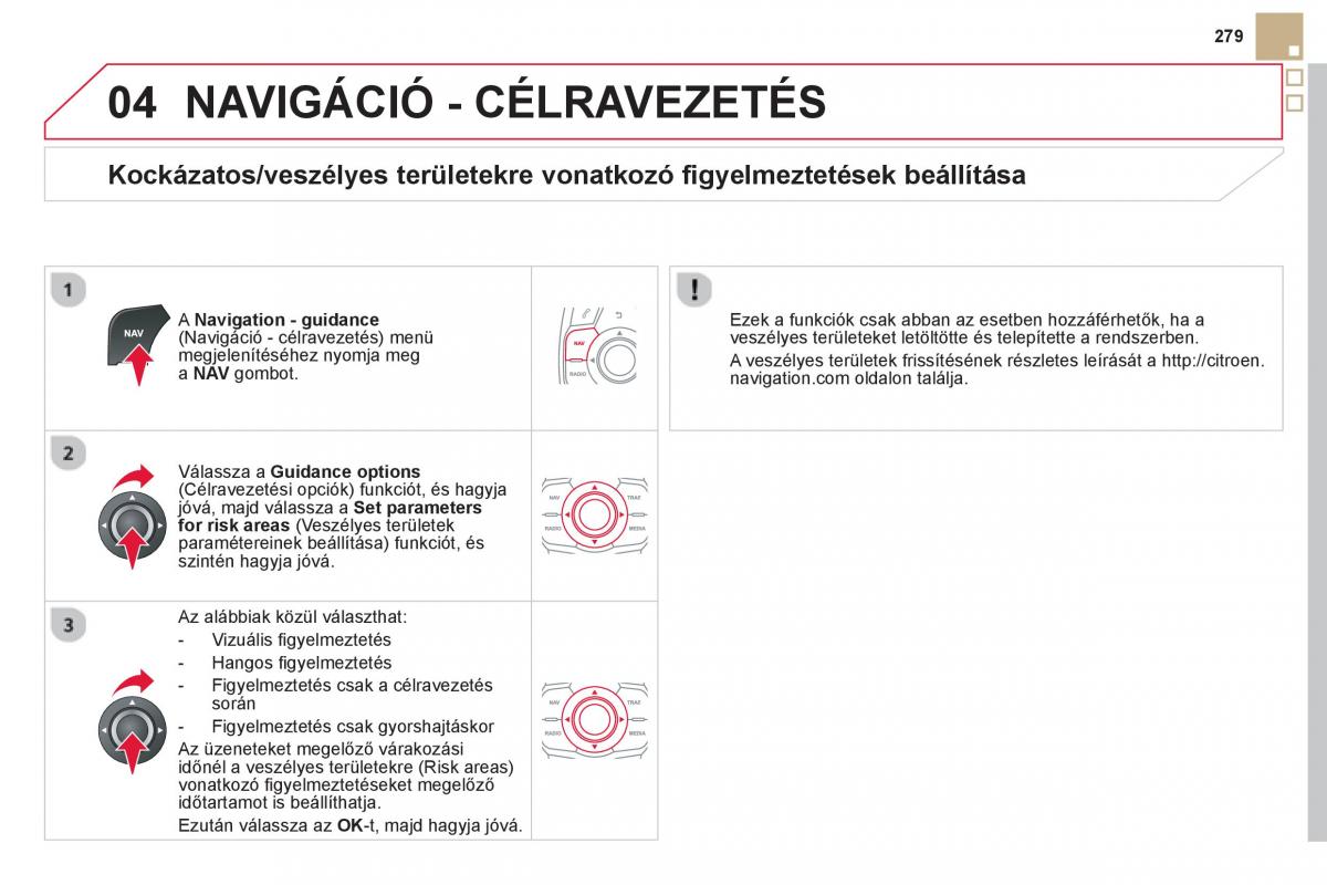 Citroen DS5 Kezelesi utmutato / page 281