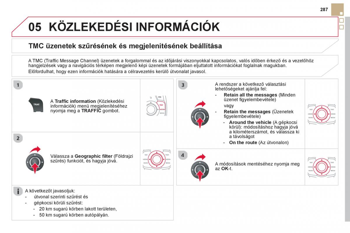 Citroen DS5 Kezelesi utmutato / page 289