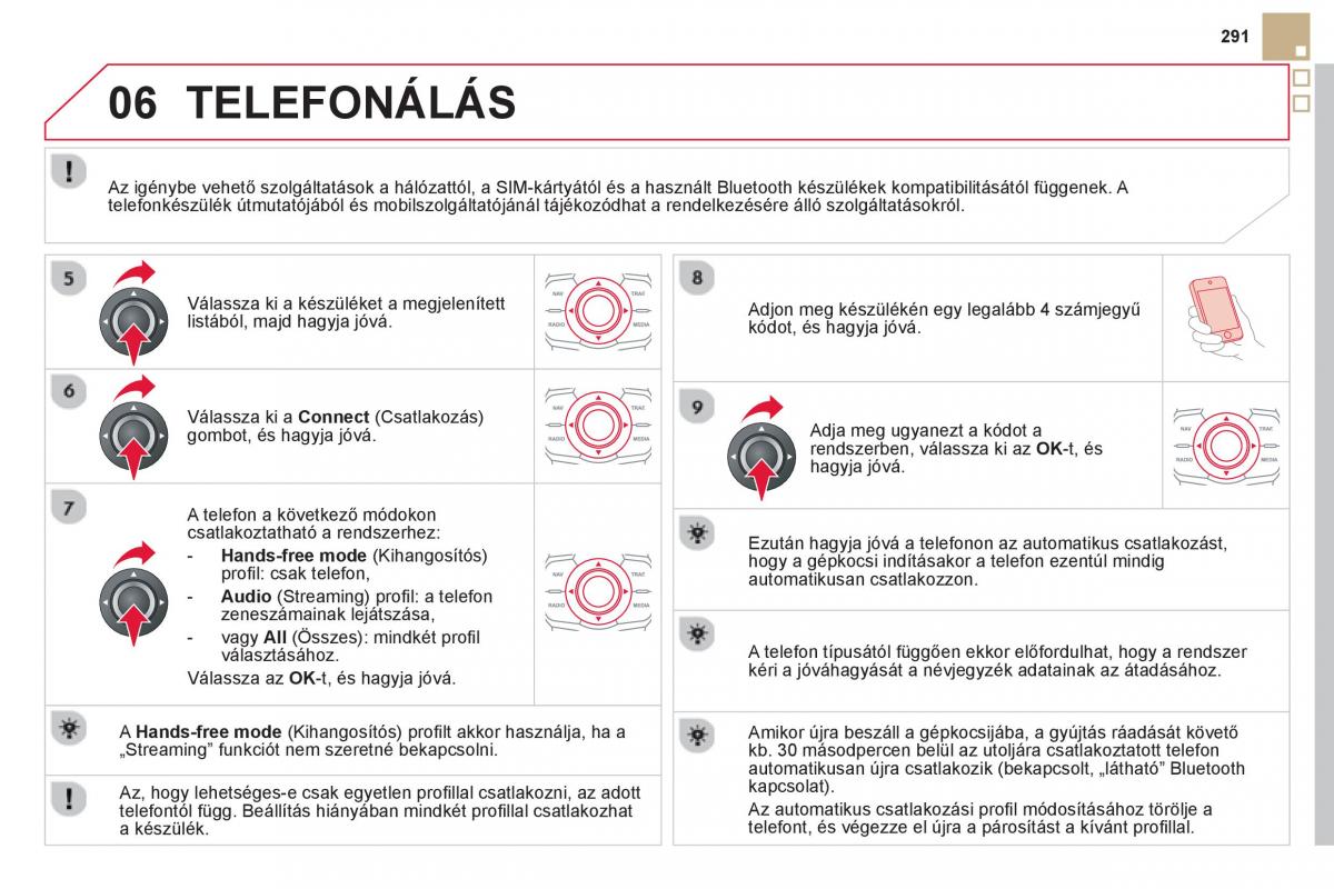 Citroen DS5 Kezelesi utmutato / page 293