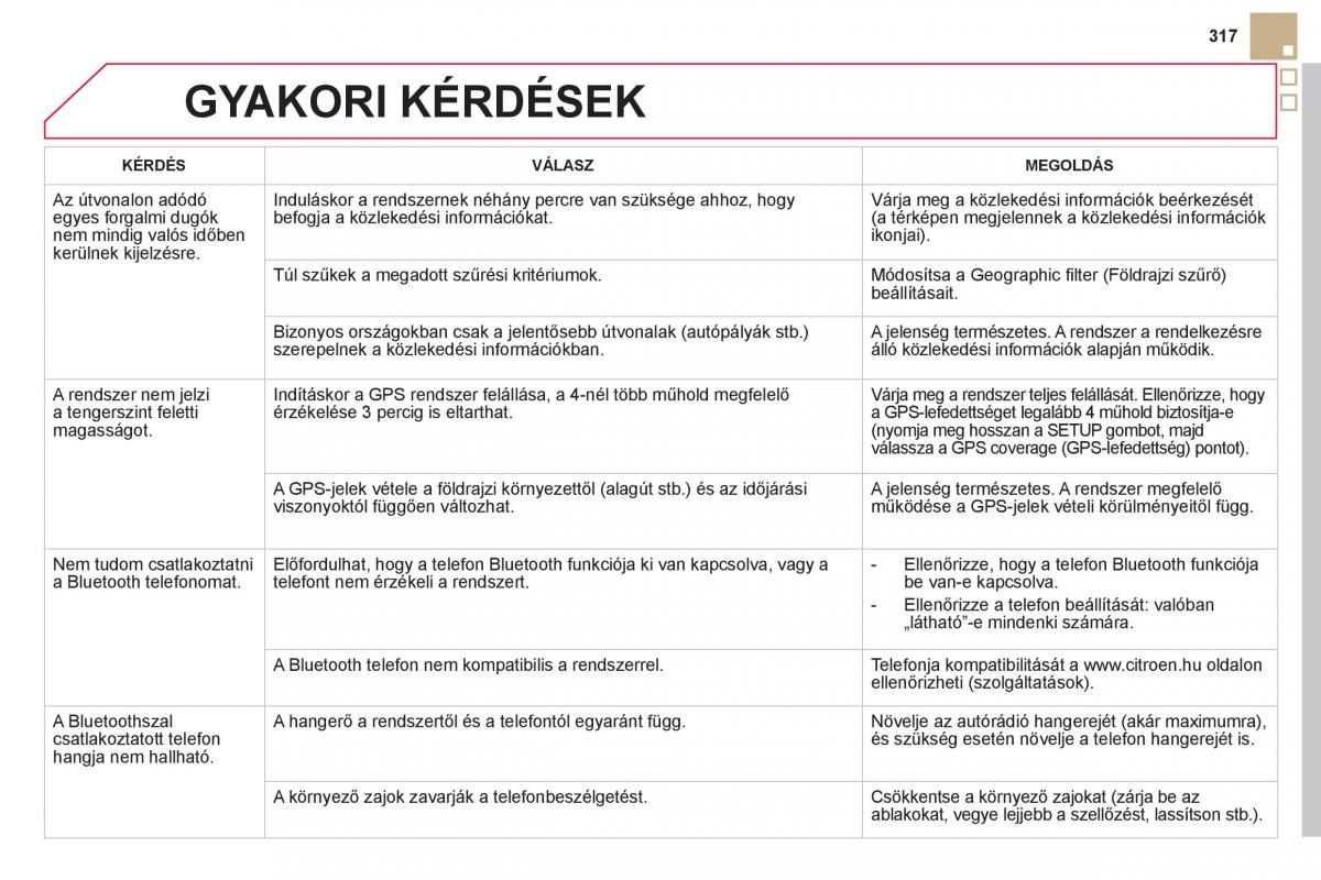 Citroen DS5 Kezelesi utmutato / page 319