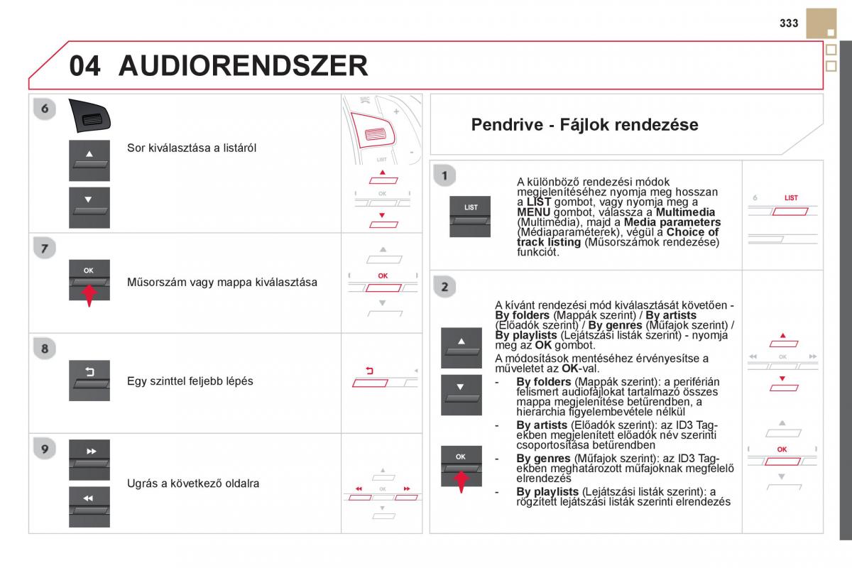 Citroen DS5 Kezelesi utmutato / page 335