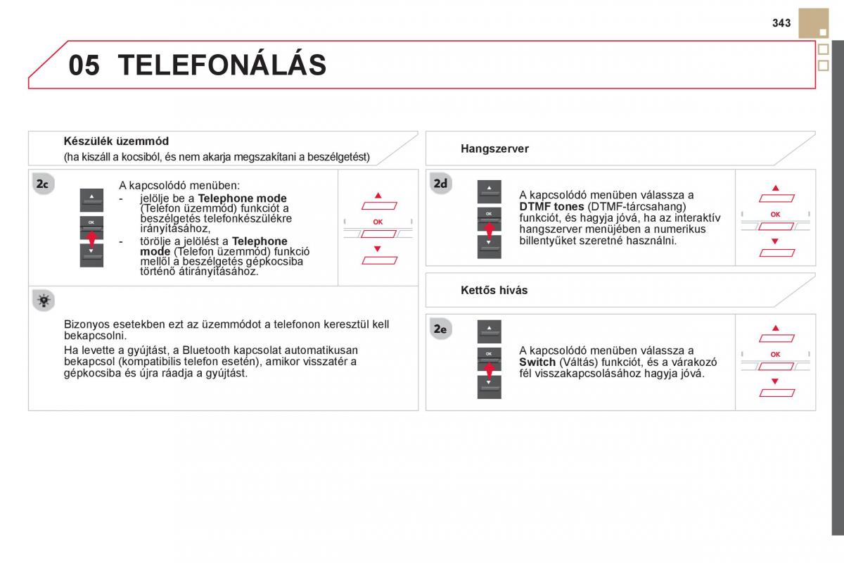 Citroen DS5 Kezelesi utmutato / page 345