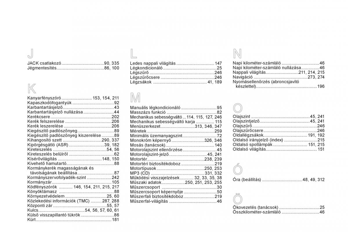 Citroen DS5 Kezelesi utmutato / page 360