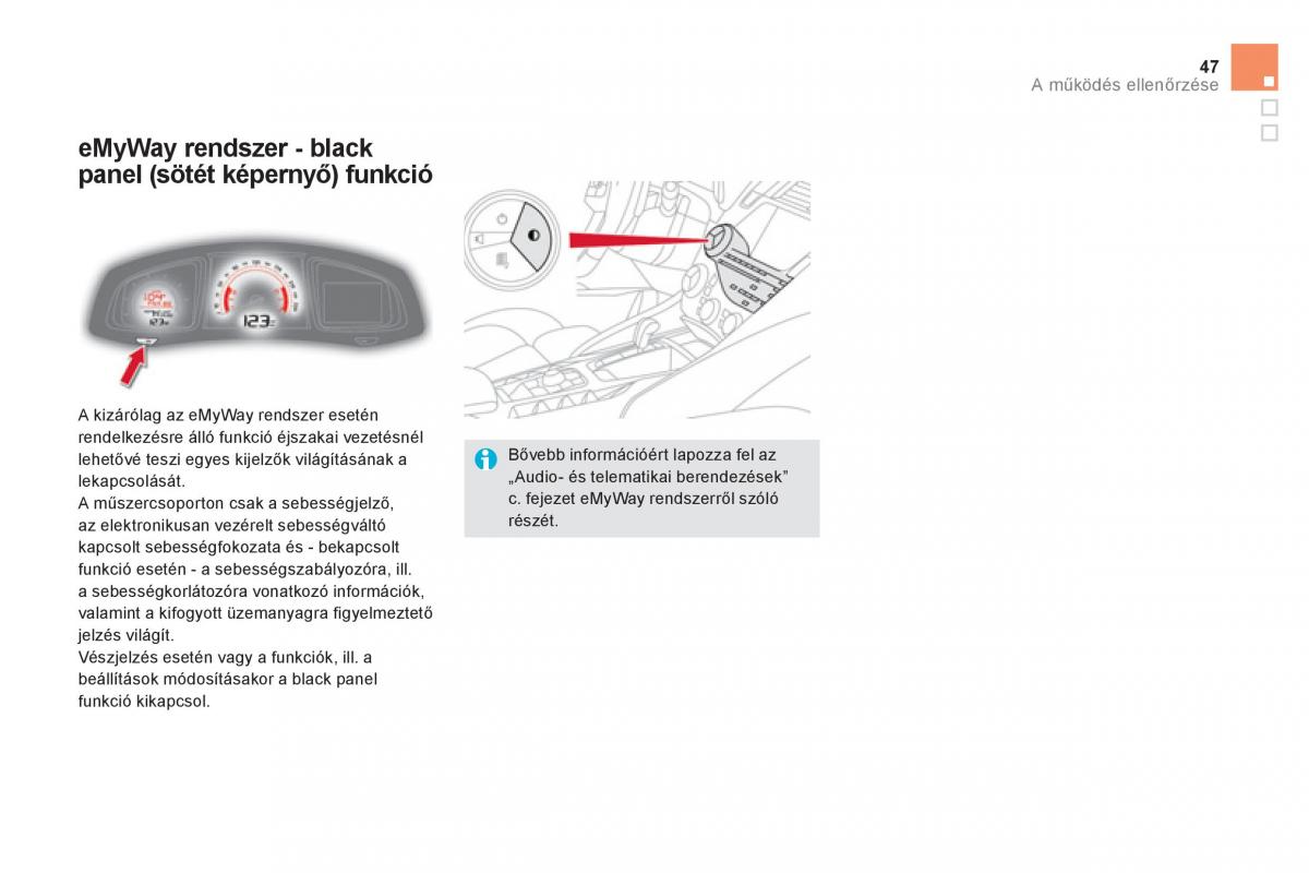 Citroen DS5 Kezelesi utmutato / page 49