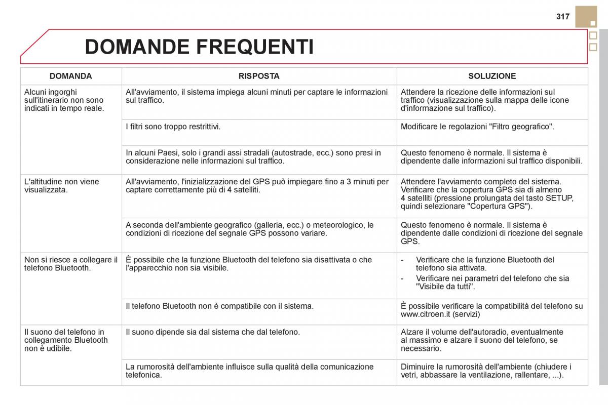 Citroen DS5 manuale del proprietario / page 319