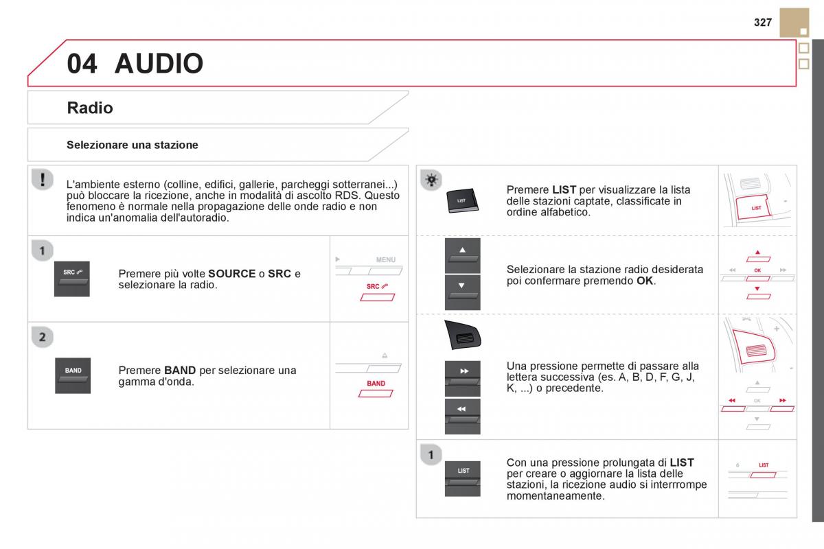 Citroen DS5 manuale del proprietario / page 329