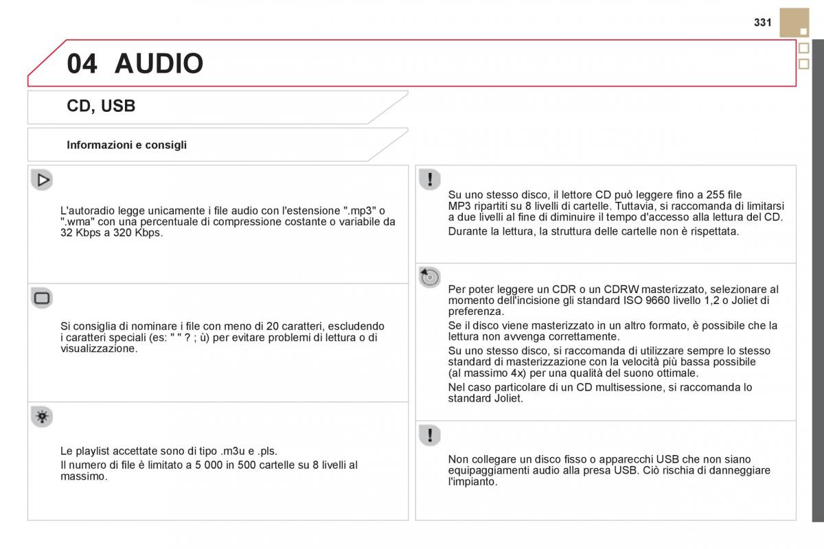 Citroen DS5 manuale del proprietario / page 333