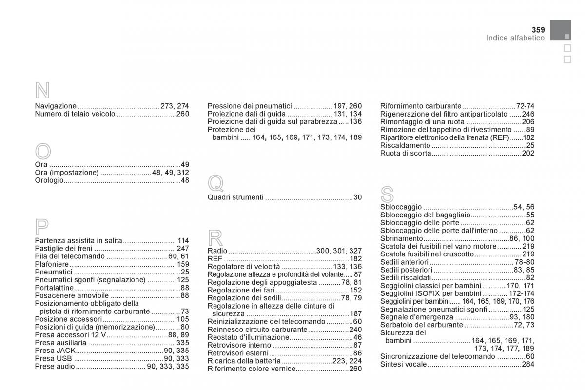 Citroen DS5 manuale del proprietario / page 361