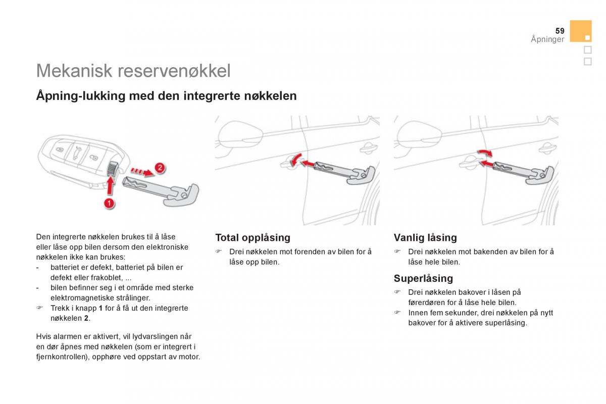 Citroen DS5 bruksanvisningen / page 61