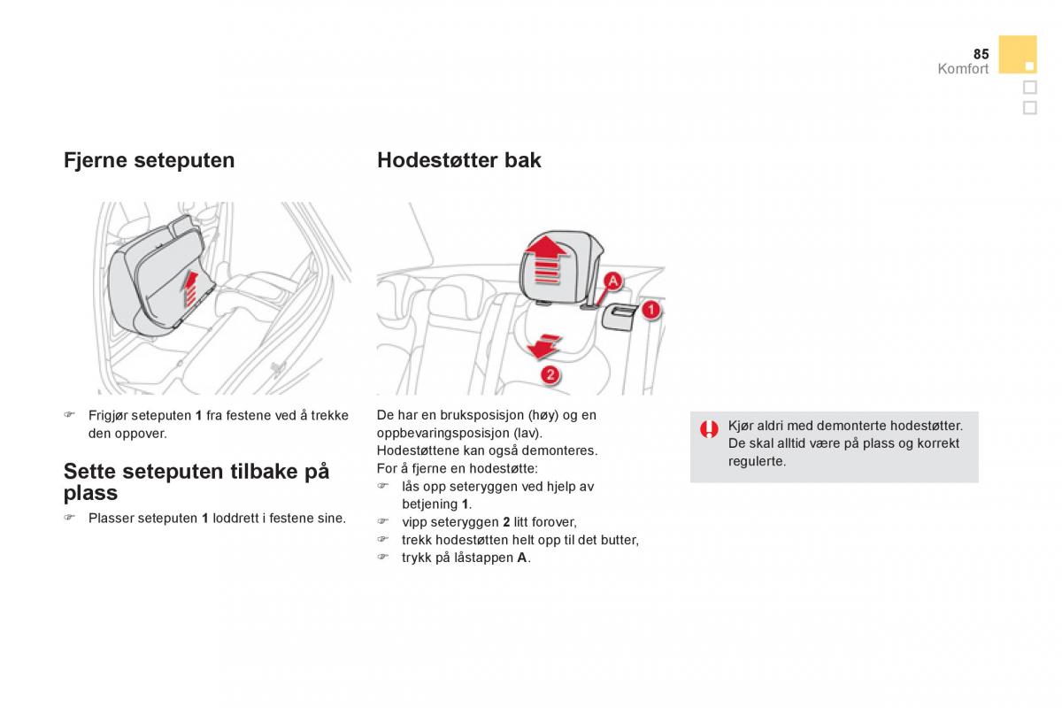 Citroen DS5 bruksanvisningen / page 87