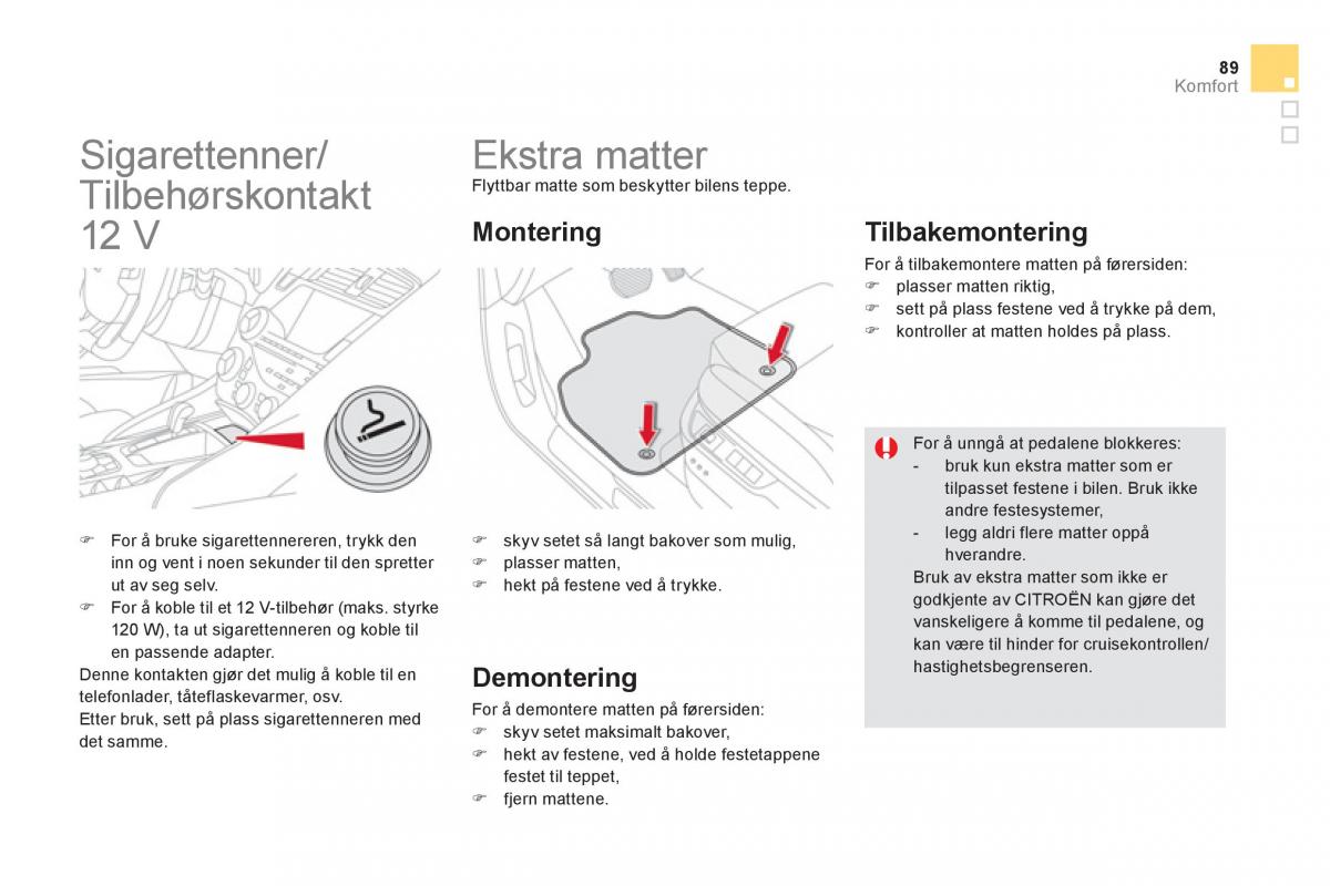 Citroen DS5 bruksanvisningen / page 91