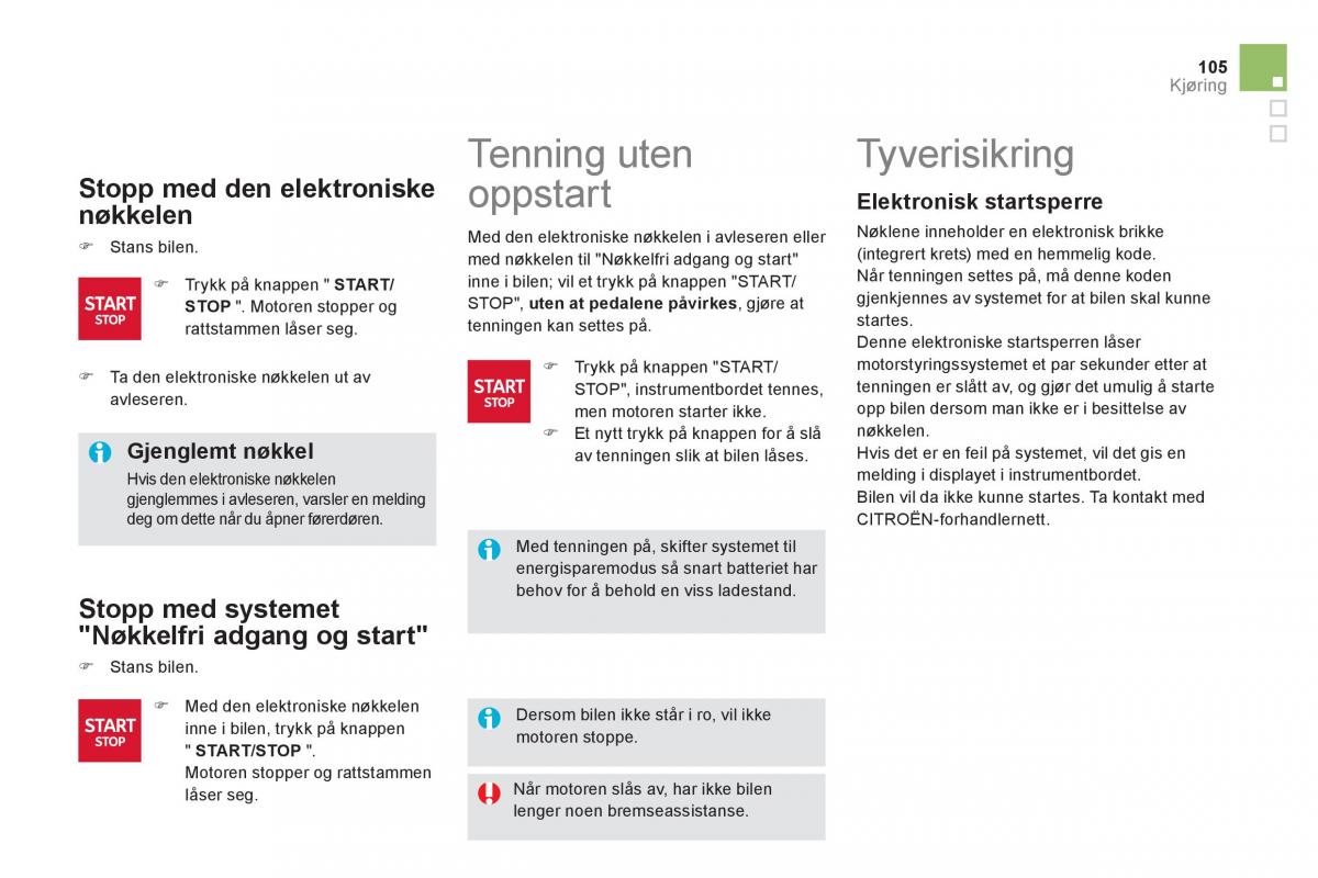 Citroen DS5 bruksanvisningen / page 107