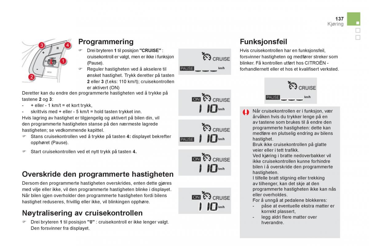 Citroen DS5 bruksanvisningen / page 139