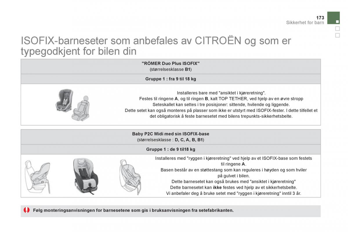 Citroen DS5 bruksanvisningen / page 175