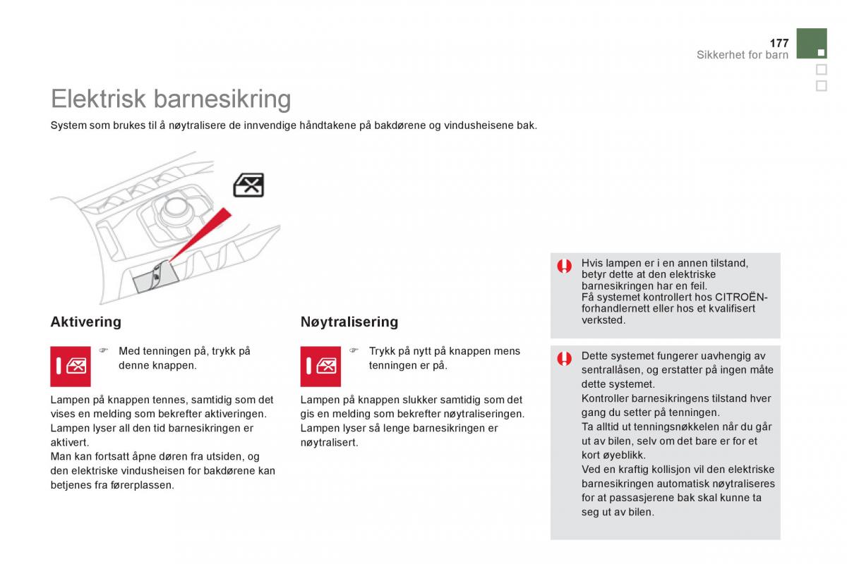 Citroen DS5 bruksanvisningen / page 179