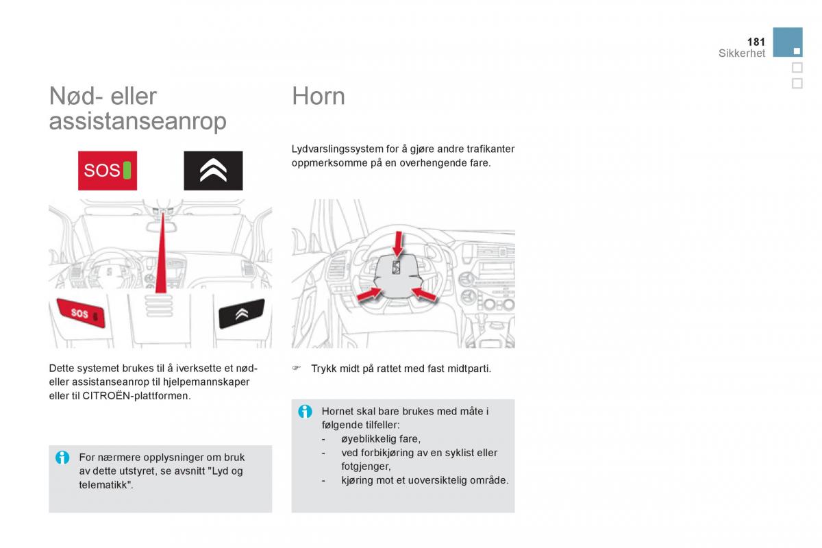 Citroen DS5 bruksanvisningen / page 183