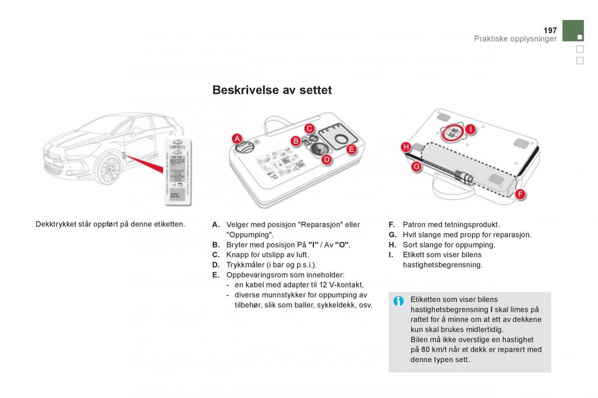 Citroen DS5 bruksanvisningen / page 199