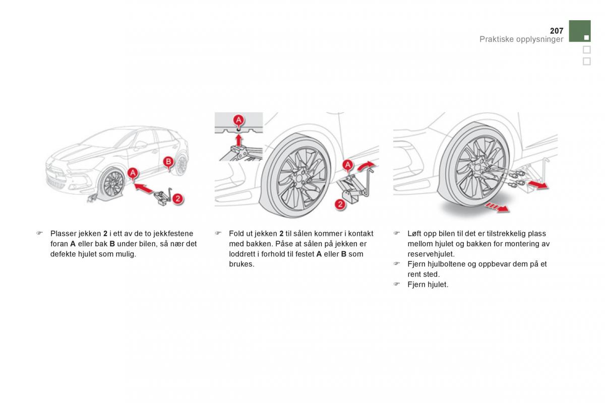 Citroen DS5 bruksanvisningen / page 209