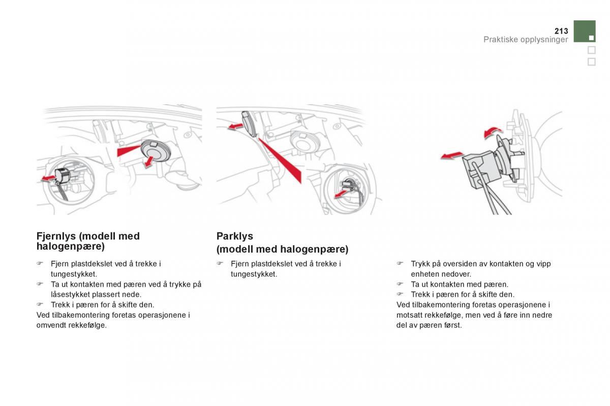 Citroen DS5 bruksanvisningen / page 215