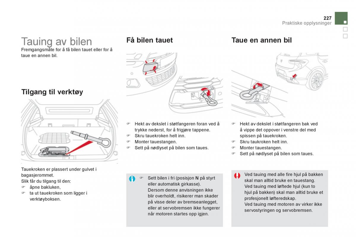 Citroen DS5 bruksanvisningen / page 229