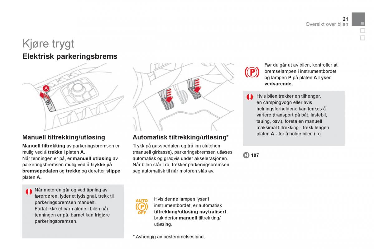 Citroen DS5 bruksanvisningen / page 23