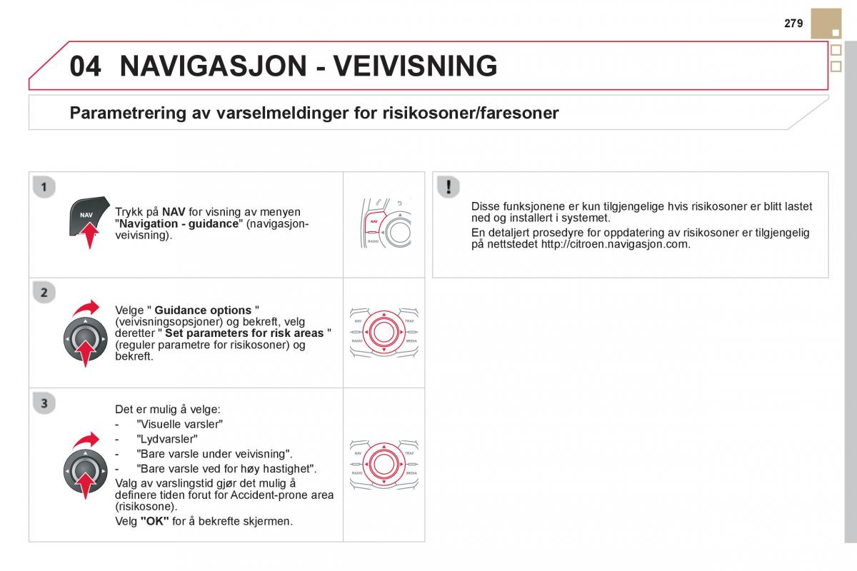 Citroen DS5 bruksanvisningen / page 281