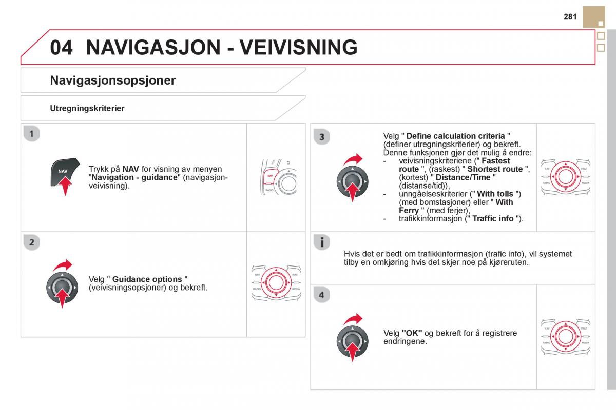 Citroen DS5 bruksanvisningen / page 283