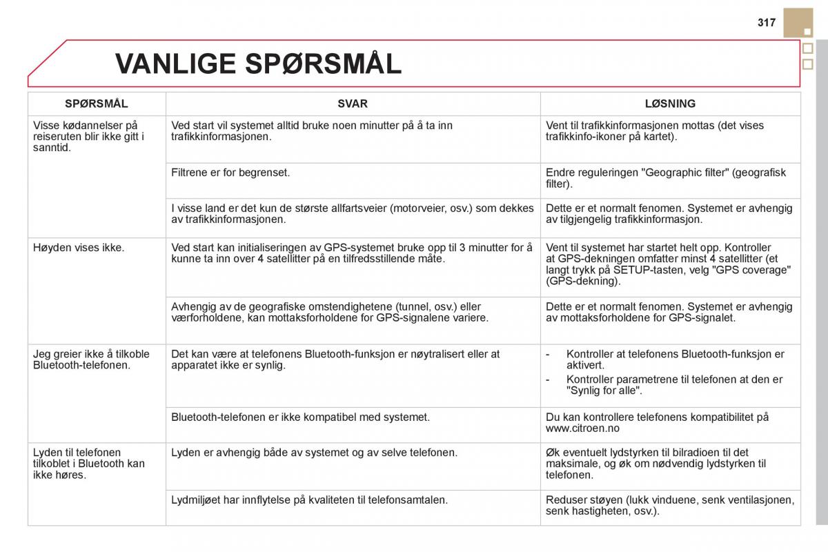 Citroen DS5 bruksanvisningen / page 319