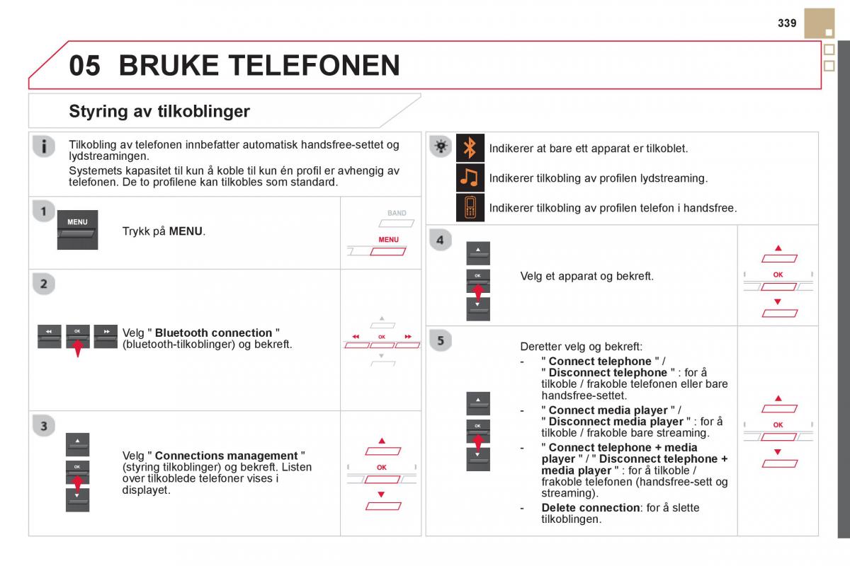 Citroen DS5 bruksanvisningen / page 341