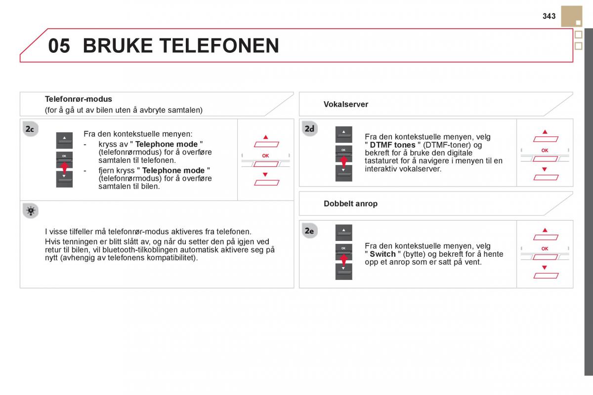 Citroen DS5 bruksanvisningen / page 345