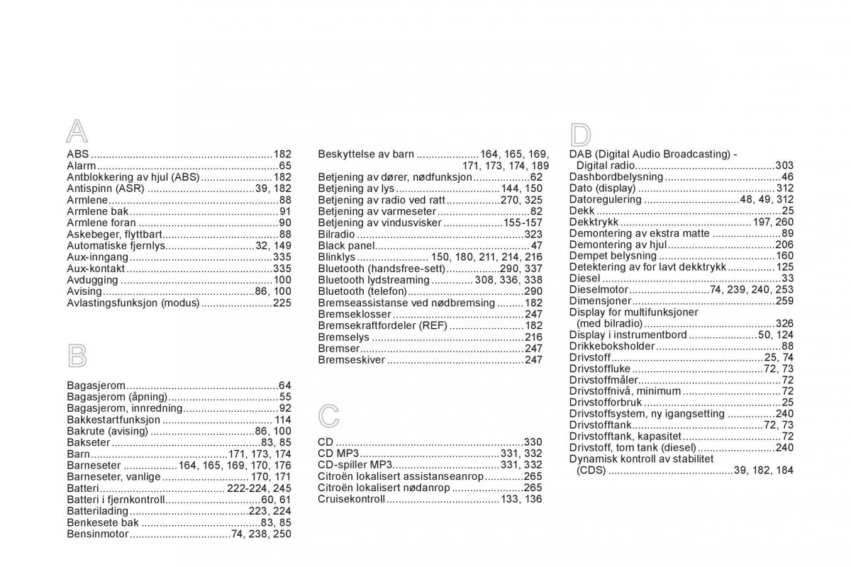 Citroen DS5 bruksanvisningen / page 358