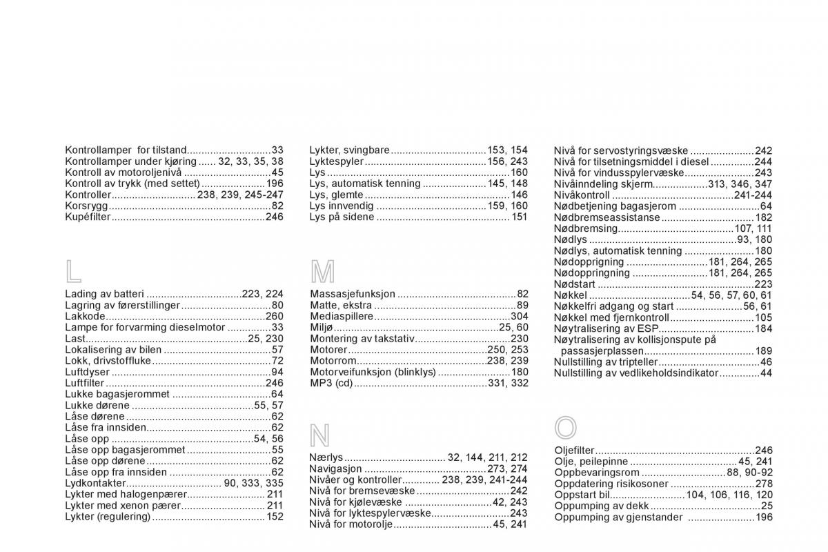 Citroen DS5 bruksanvisningen / page 360