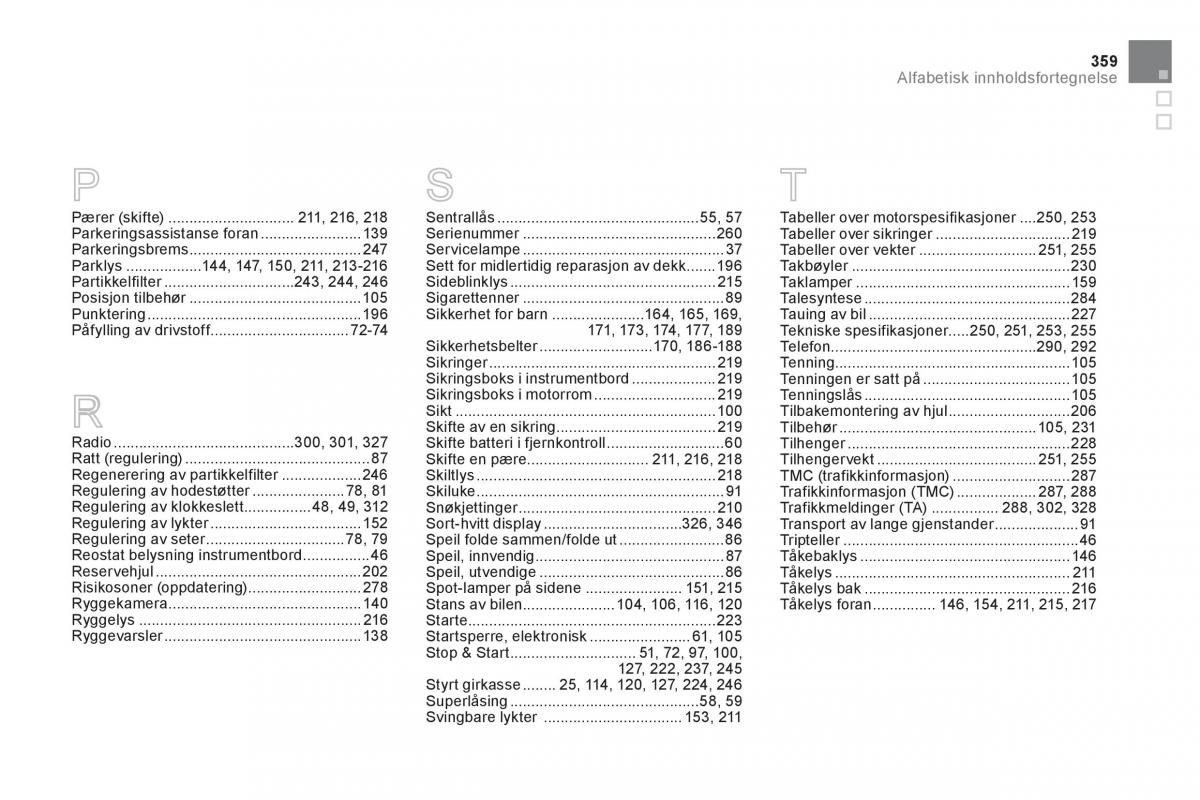 Citroen DS5 bruksanvisningen / page 361