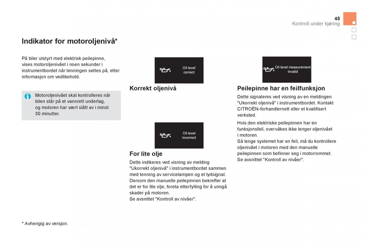 Citroen DS5 bruksanvisningen / page 47