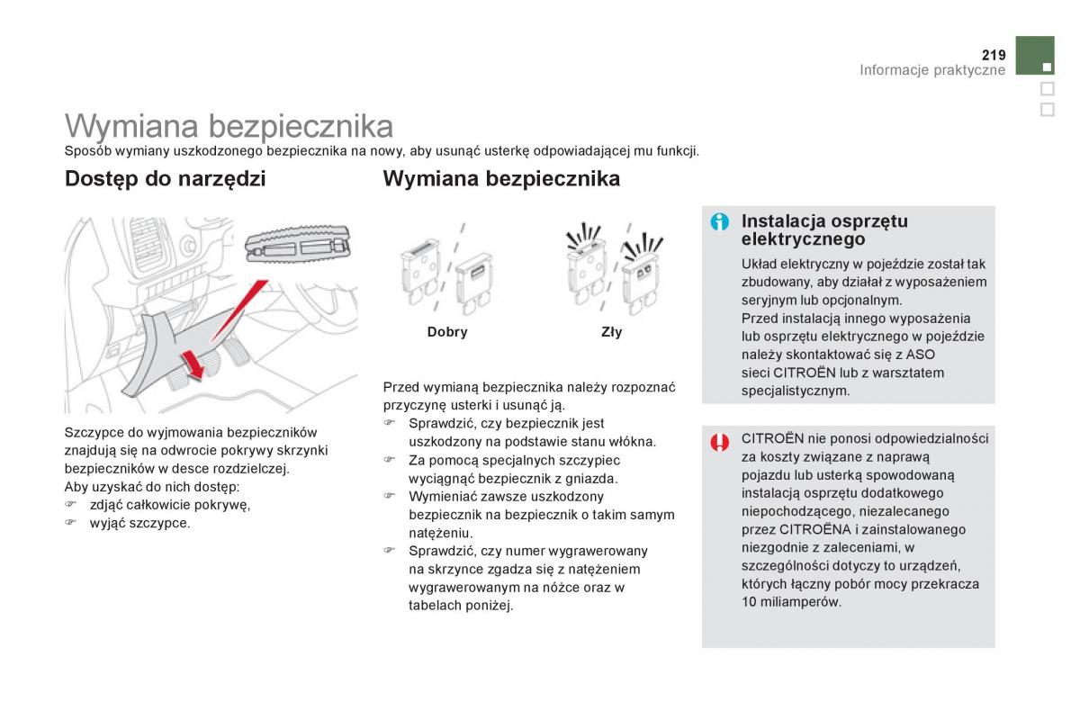 Citroen DS5 instrukcja obslugi / page 221