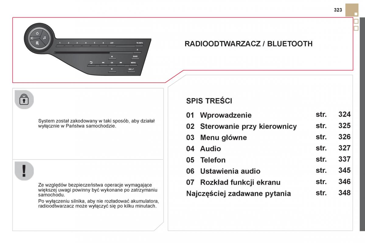 Citroen DS5 instrukcja obslugi / page 325