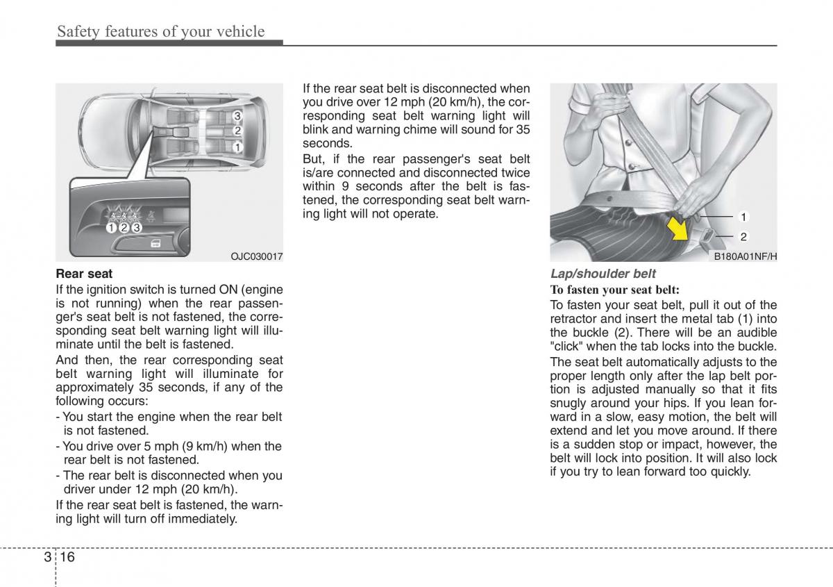 Hyundai ix20 owners manual / page 33