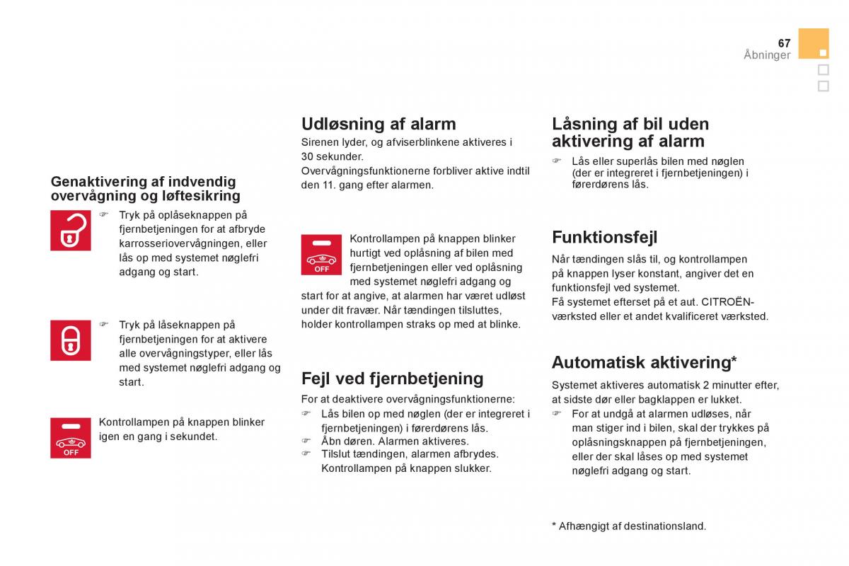 Citroen DS5 Bilens instruktionsbog / page 69