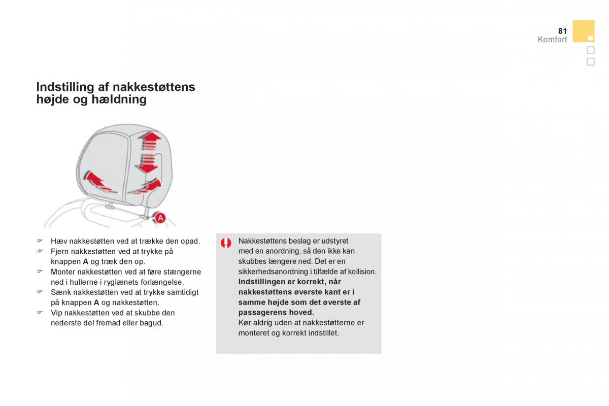 Citroen DS5 Bilens instruktionsbog / page 83