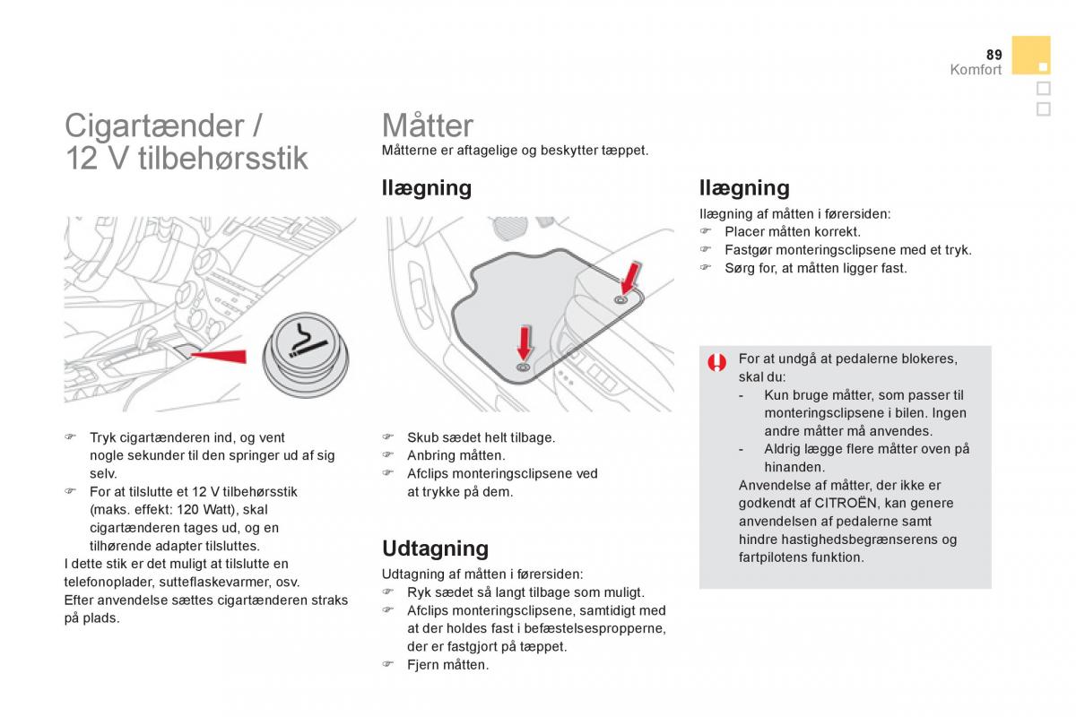 Citroen DS5 Bilens instruktionsbog / page 91