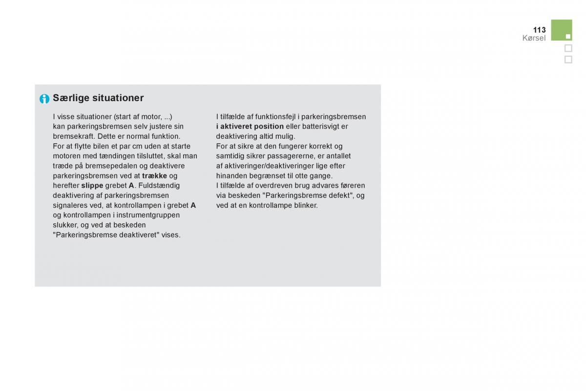Citroen DS5 Bilens instruktionsbog / page 115