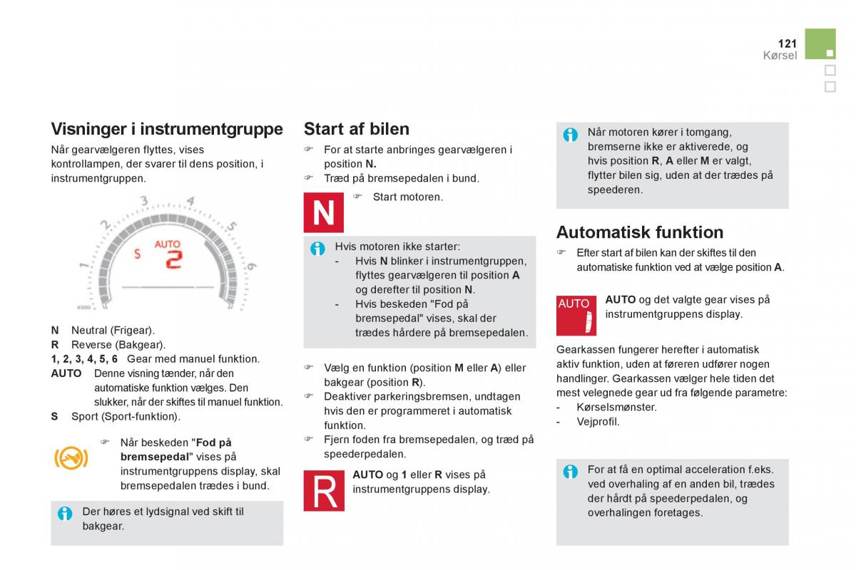 Citroen DS5 Bilens instruktionsbog / page 123