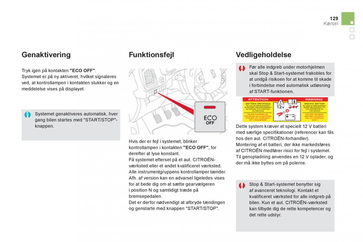 Citroen DS5 Bilens instruktionsbog / page 131