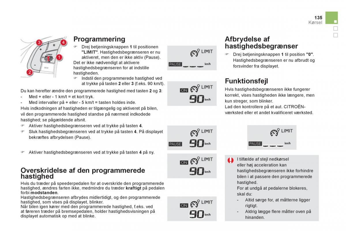 Citroen DS5 Bilens instruktionsbog / page 137