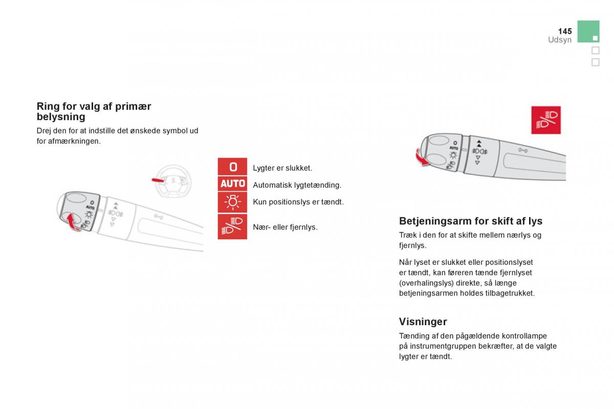 Citroen DS5 Bilens instruktionsbog / page 147