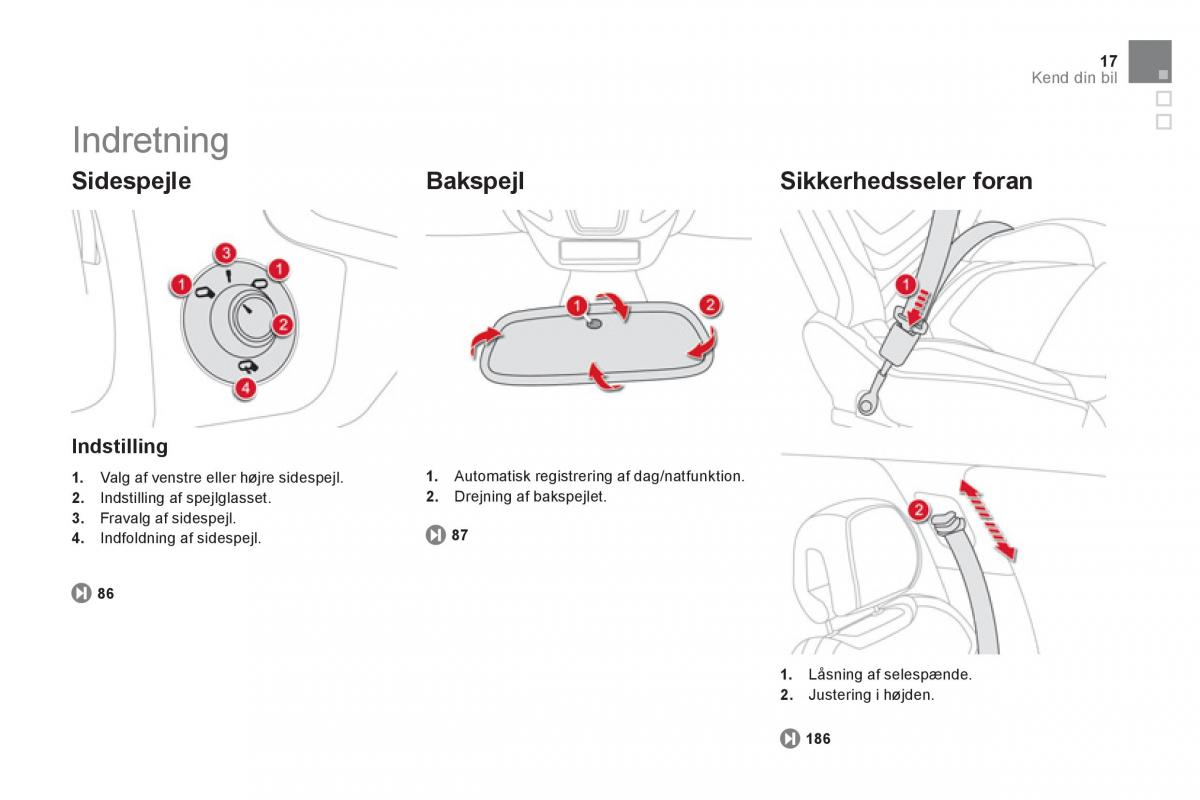 Citroen DS5 Bilens instruktionsbog / page 19