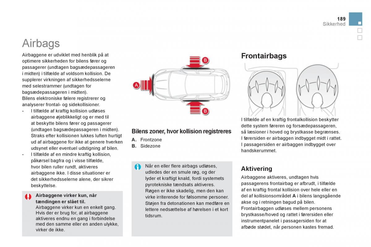 Citroen DS5 Bilens instruktionsbog / page 191