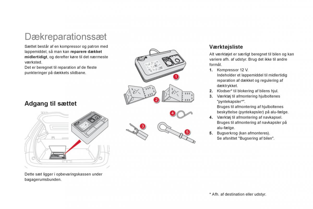 Citroen DS5 Bilens instruktionsbog / page 198